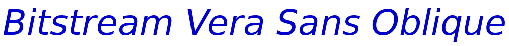 Bitstream Vera Sans Oblique フォント